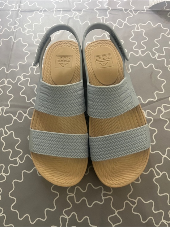 Reef Shoes - Reef Women's Water Vista Light Blue and Tan Sandals